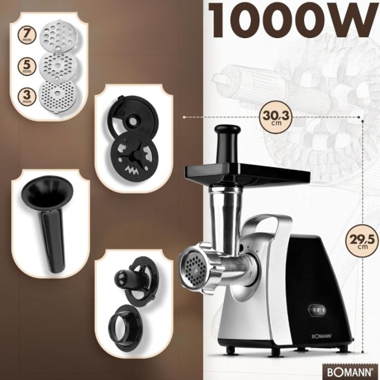 Електрическа Месомелачка Bomann FW 6067 CB, 1000W