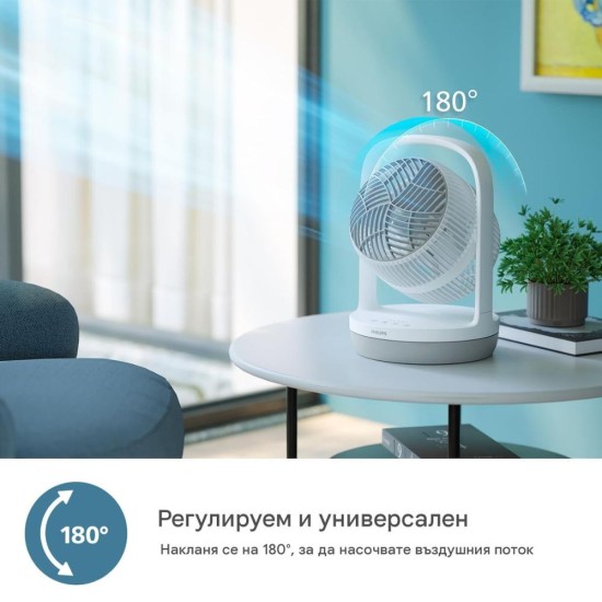 Настолен Вентилатор Philips CX2050/00 – 738 m³/h, 24W, Бял