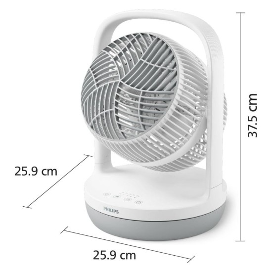 Настолен Вентилатор Philips CX2050/00 – 738 m³/h, 24W, Бял