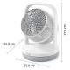 Настолен Вентилатор Philips CX2050/00 – 738 m³/h, 24W, Бял