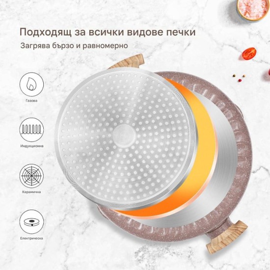 Керамичен Тиган с Незалепващо Покритие AIKENBBKK, 32 см
