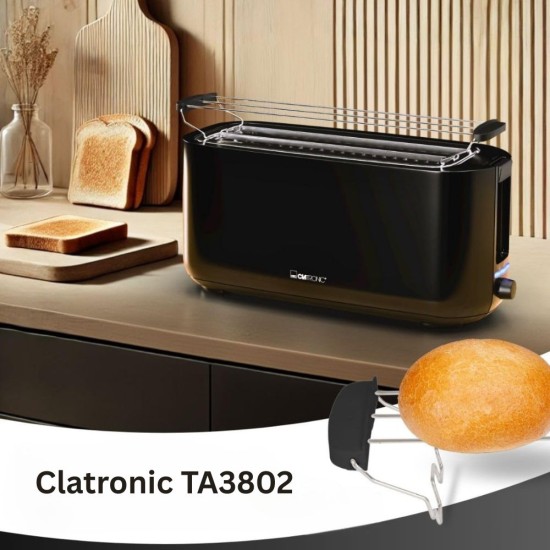 Тостер за 4 Филии Хляб Clatronic TA 3802 - 1400W, Черен