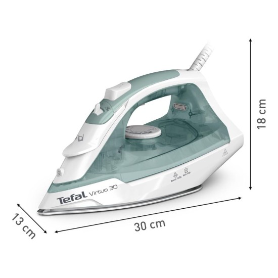 Мощна Парна Ютия с Керамична Плоча Tefal Virtuo 30 FV2C42E0 2000W