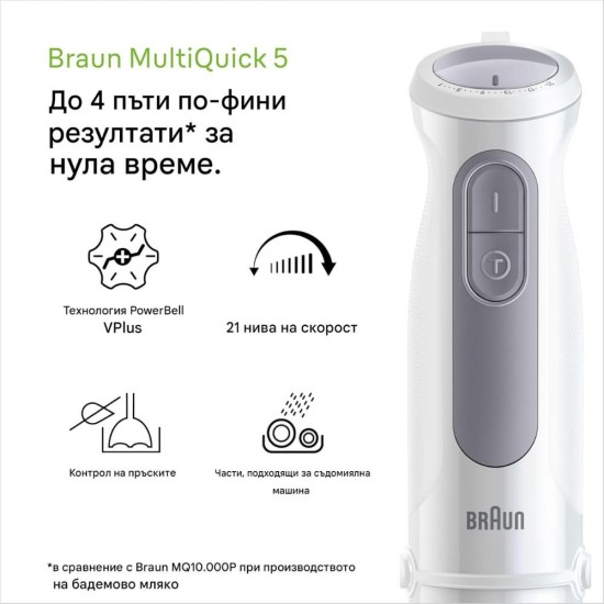 Кухненски Пасатор Braun MultiQuick 5 MQ 50236 M - 1000W, Бял