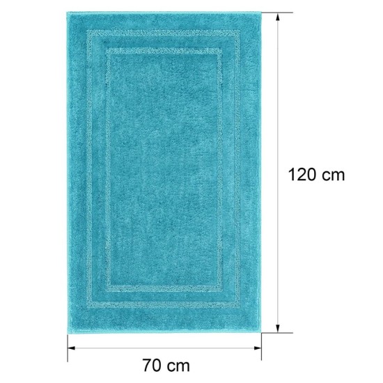 Килимче за Баня Decomira - 70x120 см, Полиестер, Тюркоаз
