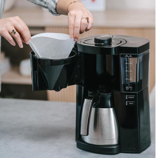 Кафемашина за Шварц Кафе Melitta Look Therm 1025-12 - 1080W, 1.25л, Черна