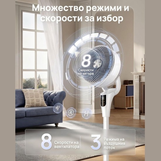 Свободностоящ Тих Вентилатор с Ароматерапия Dreo DR-HPF013 - 36W, 20dB, Бял