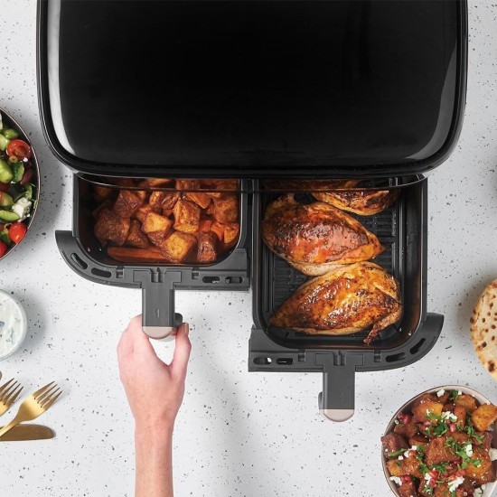 Еър фрайър с Две Кошници Russell Hobbs Satisfry 27681-56 - 2800W, 9л, Черен
