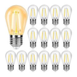 Комплект Винтидж LED Крушки Caldarax E27 S14 – 15бр, 2W, 2700K