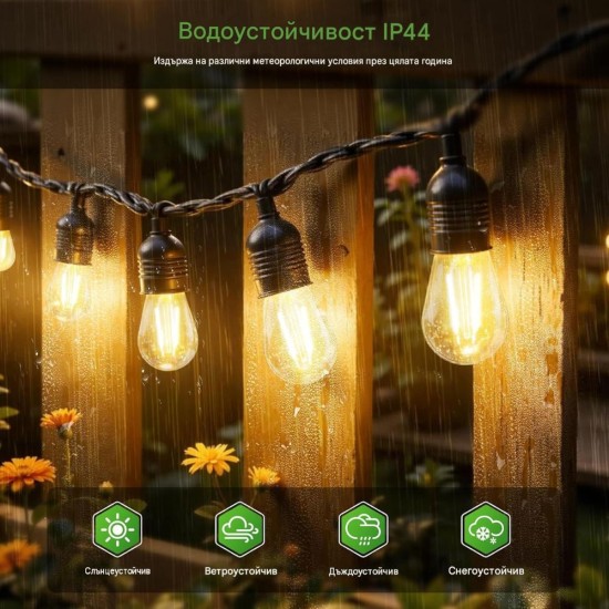Комплект Винтидж LED Крушки Caldarax E27 S14 – 15бр, 2W, 2700K