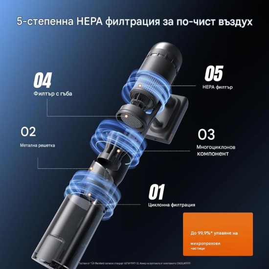 Безкабелна Вертикална Прахосмукачка с Автоматична Станция Roborock H60 Hub Ultra