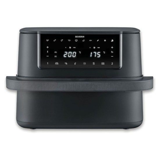 Еър Фрайър с 2 Зони за Готвене Severin FR 9599 - 2600W, 9л, Черен