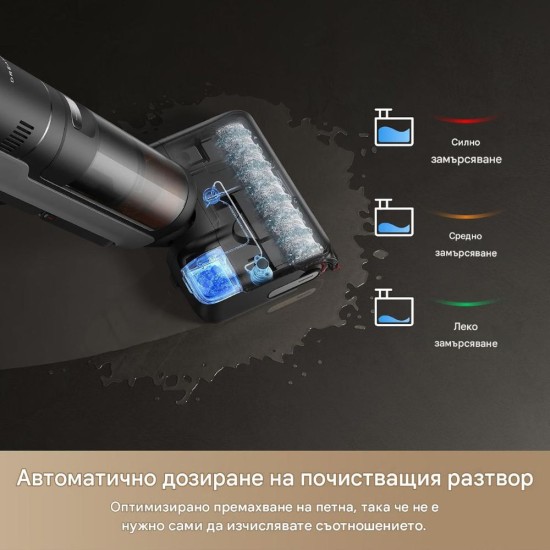 Вертикална Прахосмукачка за Сухо и Мокро Почистване Dreame H15 Mix - 23 000Pa, Черна