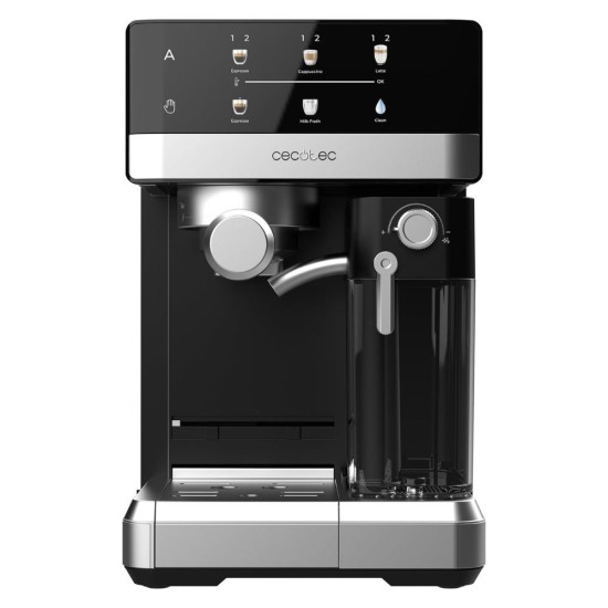 Еспресо Кафемашина Cecotec Power Espresso 20 Touch & Cream - 1350W, 20 bar, Черна