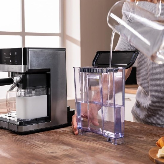 Еспресо Кафемашина Cecotec Power Espresso 20 Touch & Cream - 1350W, 20 bar, Черна
