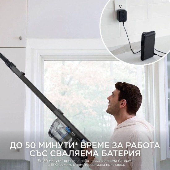 Вертикална Безкабелна Прахосмукачка Shark PowerPro IZ370EU – 181W, Сива