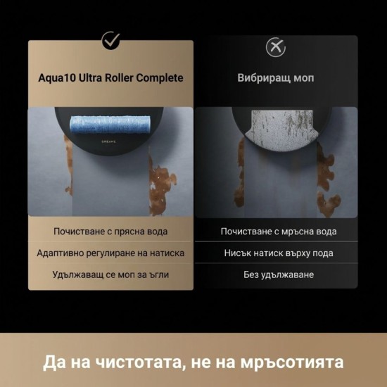 Робот Прахосмукачка Dreame Aqua10 Ultra Roller Complete – 30 000Pa, Черен