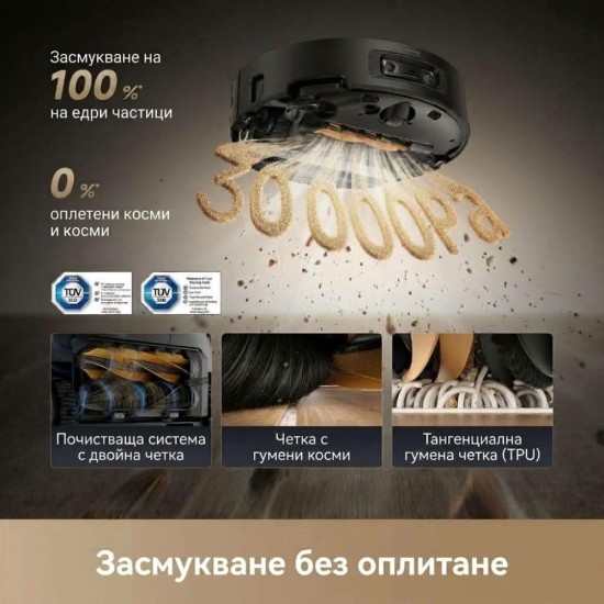 Робот Прахосмукачка Dreame Aqua10 Ultra Roller Complete – 30 000Pa, Черен