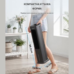 Мултифункционален Вентилатор Кула 4 в 1 Midea AC100-20ARB(BK) - 55W, Черен
