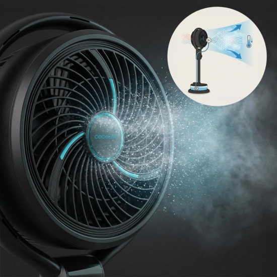 Вентилатор с Водна Мъгла Cecotec EnergySilence 390 - 50W, Черен