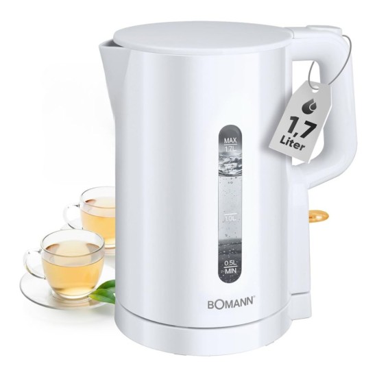 Електрическа Кана Bomann WK 6090 CB – 2200W, 1.7л, Бяла