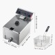 Професионален Електрически Фритюрник VEVOR SEF-101V - 2500W, 6.8л, Инокс